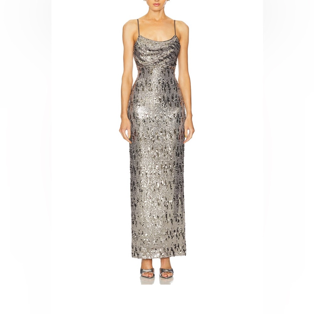 Elegant Silver Sequin Dress